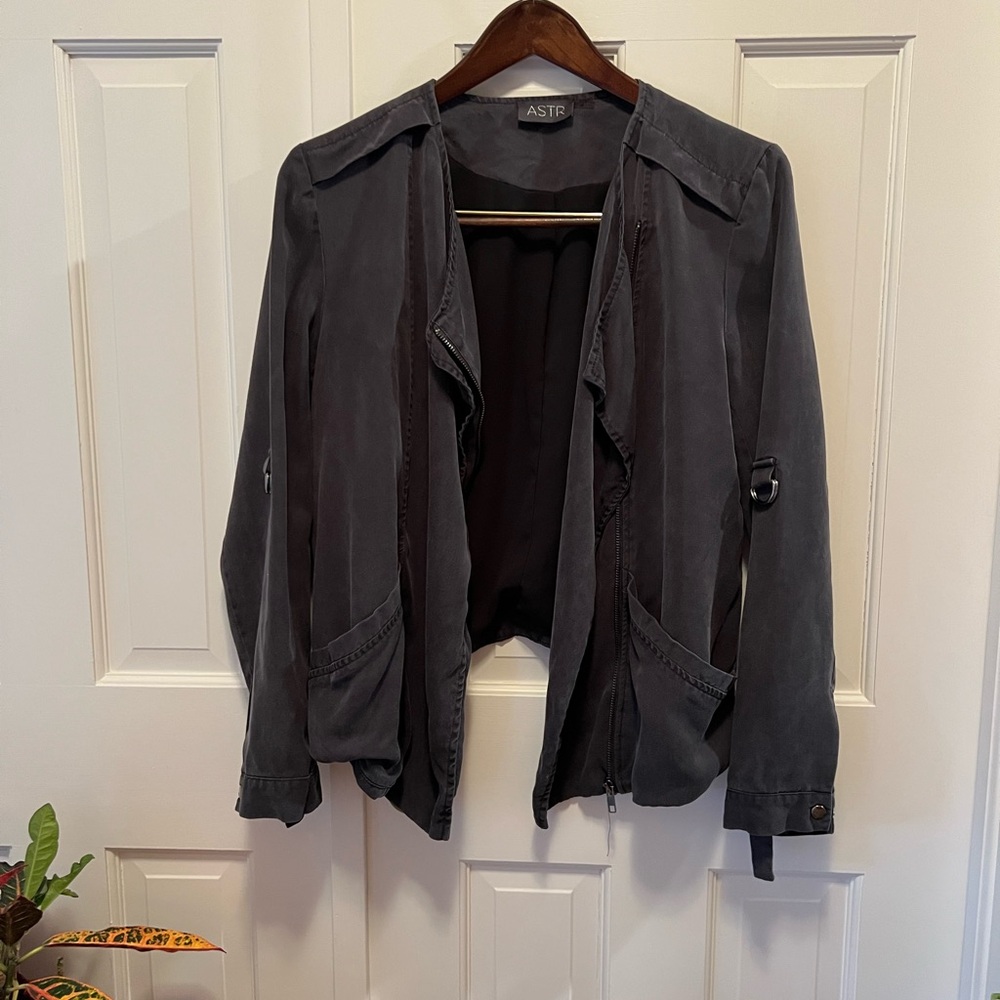 Astr Charcoal Utility Jacket